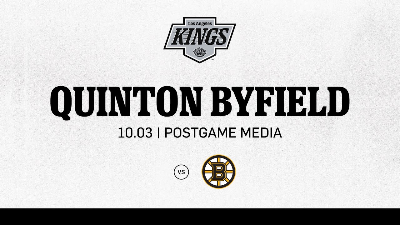 Forward Quinton Byfield | 10.03 LA Kings Win over Boston Bruins