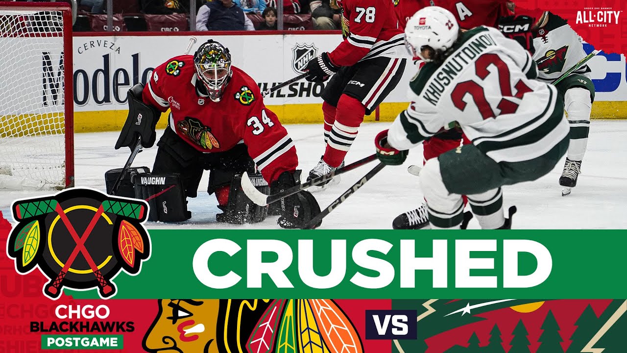 Chicago Blackhawks crushed in full dress rehearsal vs Wild | CHGO Blackhawks POSTGAME Podcast