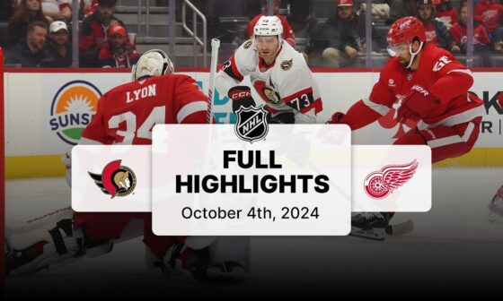 Senators at Red Wings | October 04, 2024 | NHL Full Game Highlights