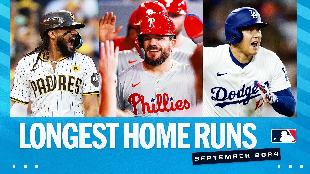 Longest homers of September 2024 (Ft. Fernando Tatis Jr., Shohei Ohtani, Kyle Schwarber AND MORE!)