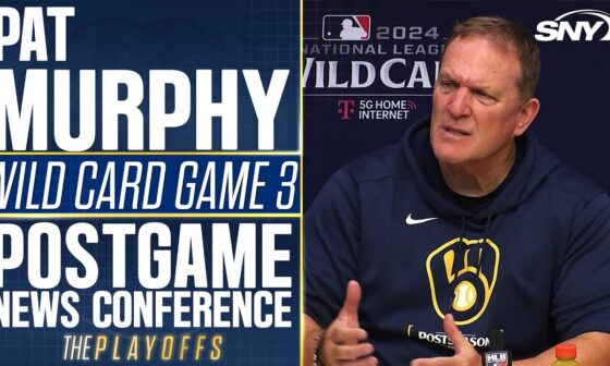 Brewers manager Pat Murphy reacts to Pete Alonso's ninth-inning homer to give Mets the win | SNY