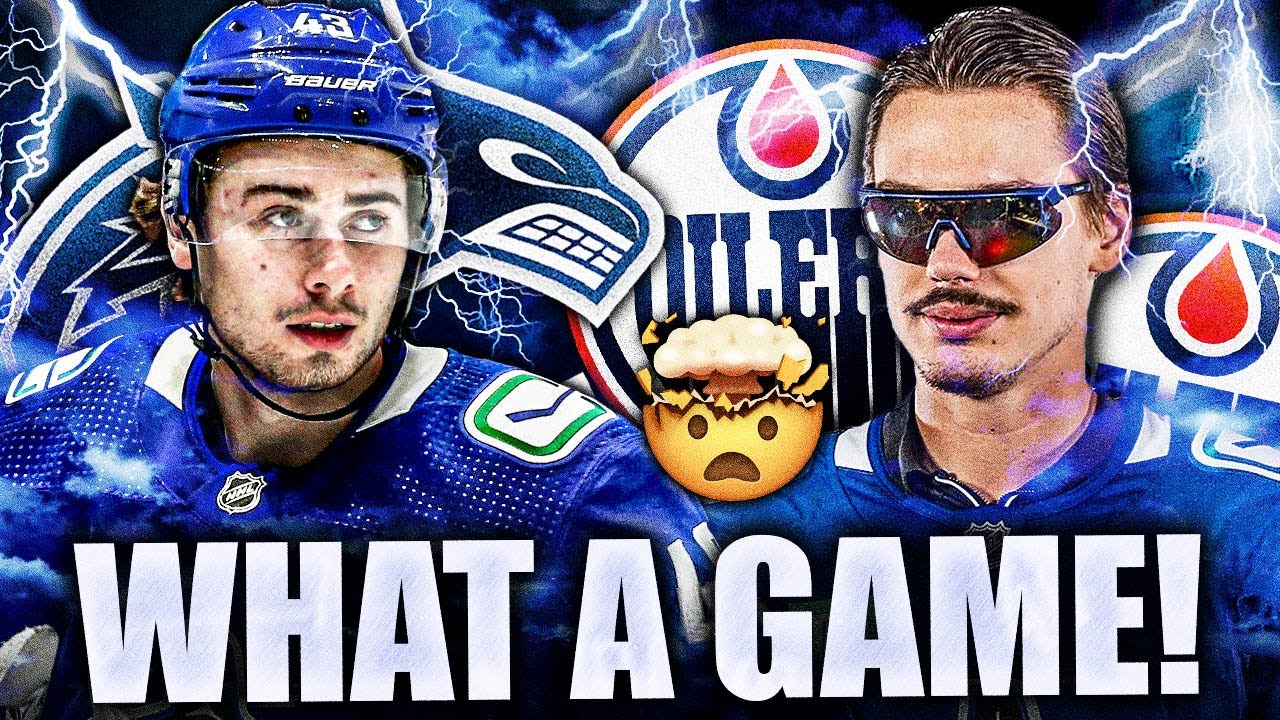 WHAT A FANTASTIC GAME: QUINN HUGHES CLAP BOMB + ELIAS PETTERSSON & JAKE DEBRUSK (Canucks VS Oilers)