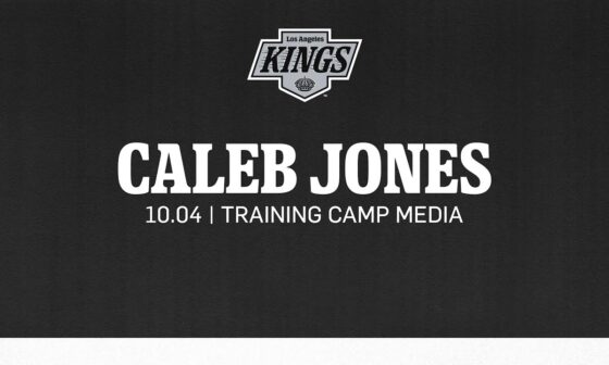 Defenseman Caleb Jones | 10.04 LA Kings Practice in Quebec City | Media