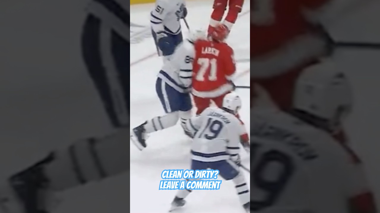 Clean or dirty? Larkin on Rifai - Leafs vs Wings #shorts #hockey