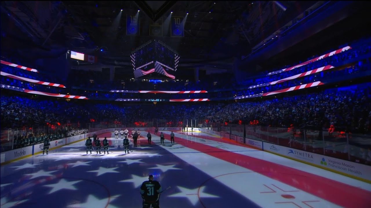 St. Louis Blues And Seattle Kraken Fans Unite To Sing The National Anthem