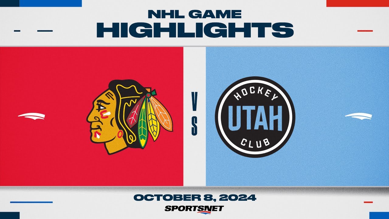 NHL Highlights | Utah HC vs. Blackhawks - October 8, 2024