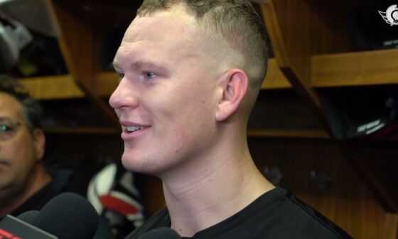 Brady Tkachuk and Travis Green Media Availability - Oct. 9