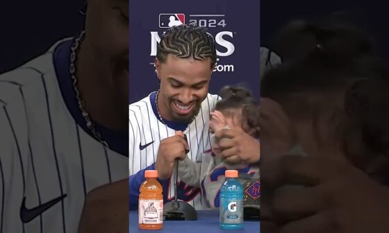 Francisco Lindor's daughter, Amapola, would like a word 😂