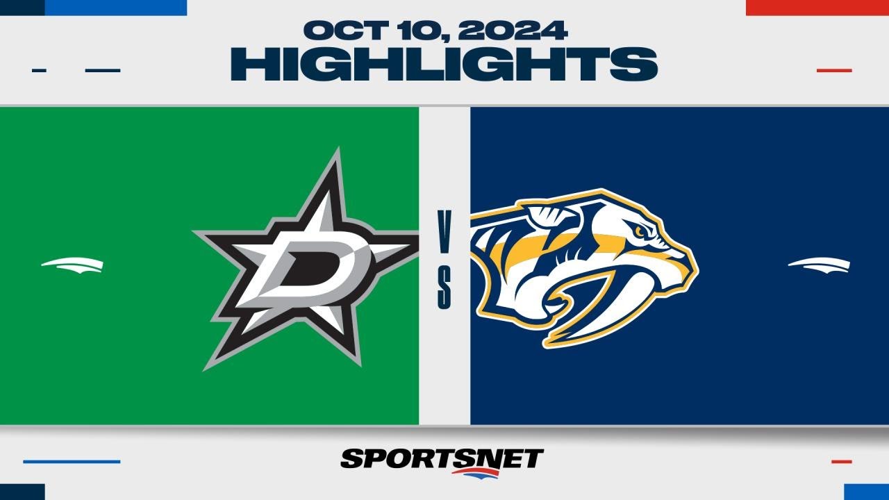 NHL Highlights | Stars vs. Predators - October 10, 2024