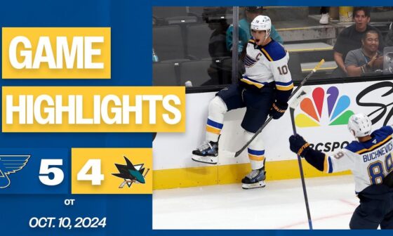 Game Highlights: Blues 5, Sharks 4 (OT)