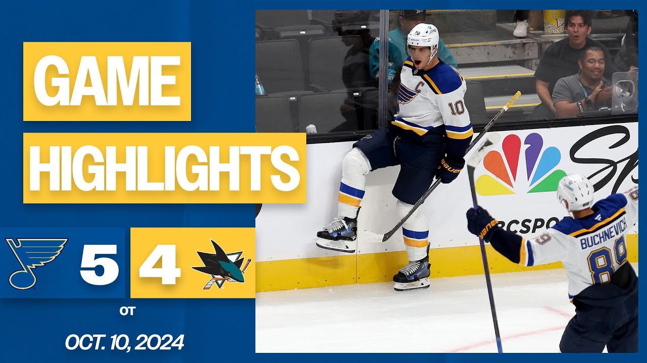 Game Highlights: Blues 5, Sharks 4 (OT)