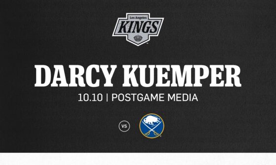 Goaltender Darcy Kuemper | 10.10 LA Kings Win over Buffalo Sabres | Postgame Media