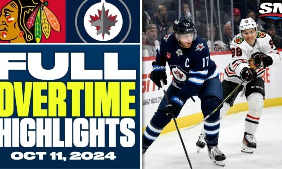 Chicago Blackhawks at Winnipeg Jets  | FULL Overtime Highlights - October 11, 2024