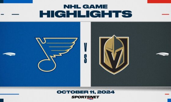 NHL Highlights | Blues vs. Golden Knights - October 11, 2024