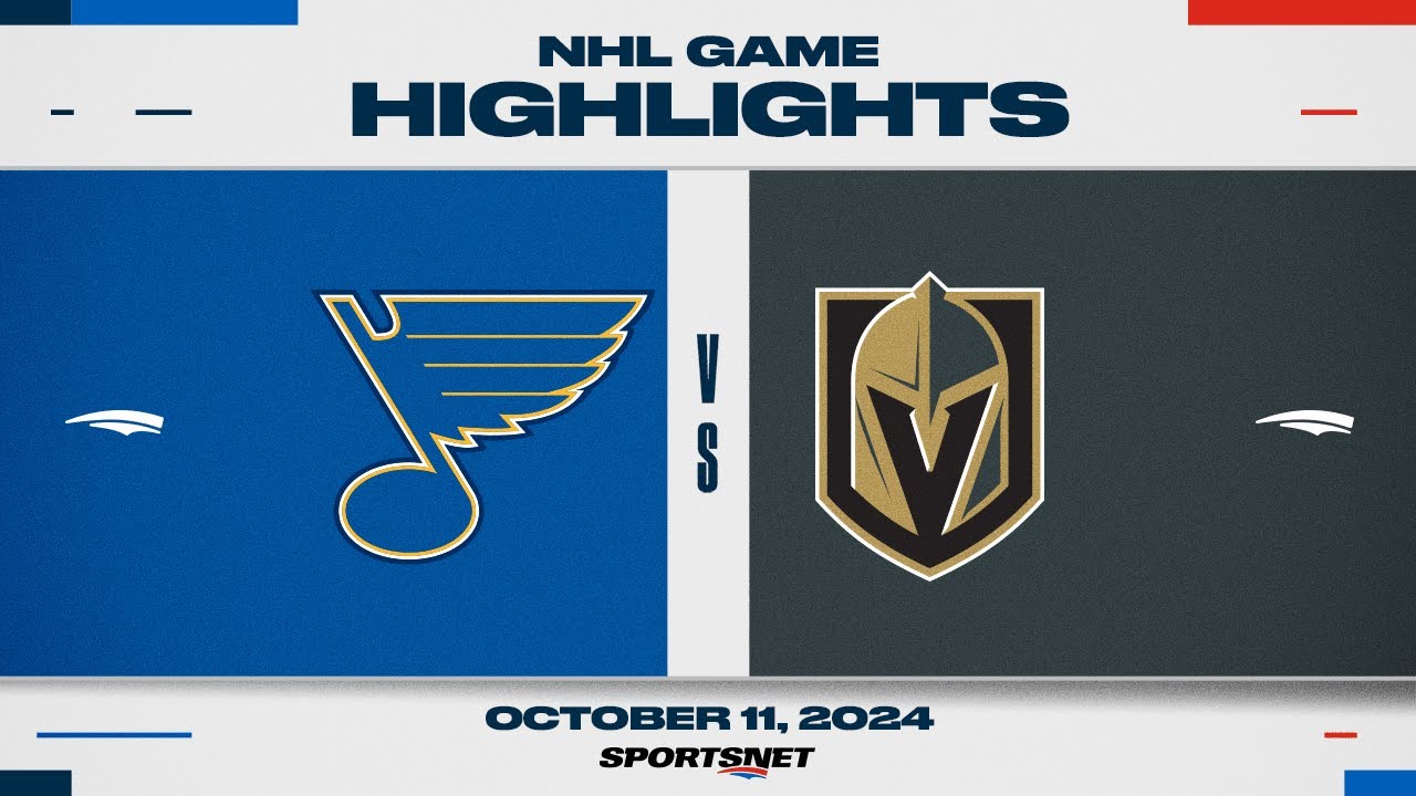 NHL Highlights | Blues vs. Golden Knights - October 11, 2024