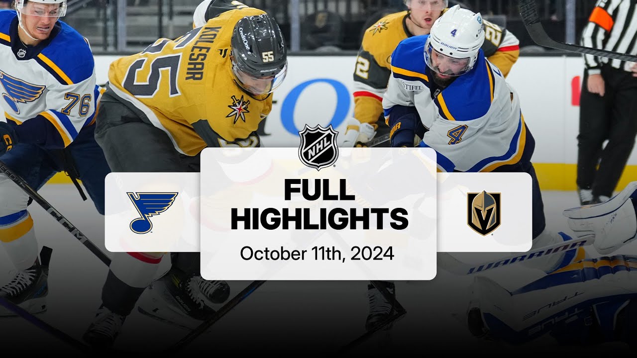 Blues at Golden Knights | October 11, 2024 | NHL Full Game Highlights