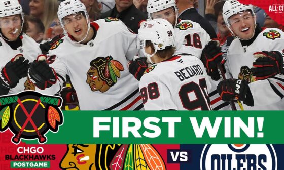 Chicago Blackhawks POSTGAME: Connor Bedard scores in FIRST WIN this season | CHGO Blackhawks Podcast