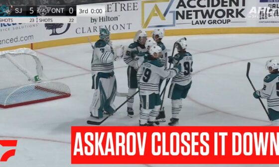 San Jose Sharks Prospect Yaroslav Askarov Pitches Shutout In First Game With Barracuda