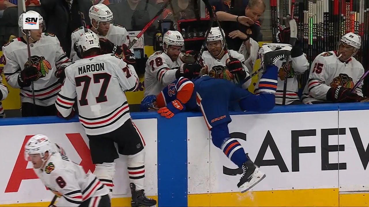 Pat Maroon Hits Brett Kulak Into Chicago's Bench