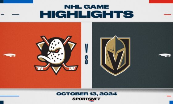 NHL Highlights | Ducks vs. Golden Knights - October 13, 2024