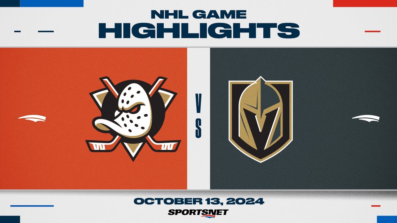 NHL Highlights | Ducks vs. Golden Knights - October 13, 2024