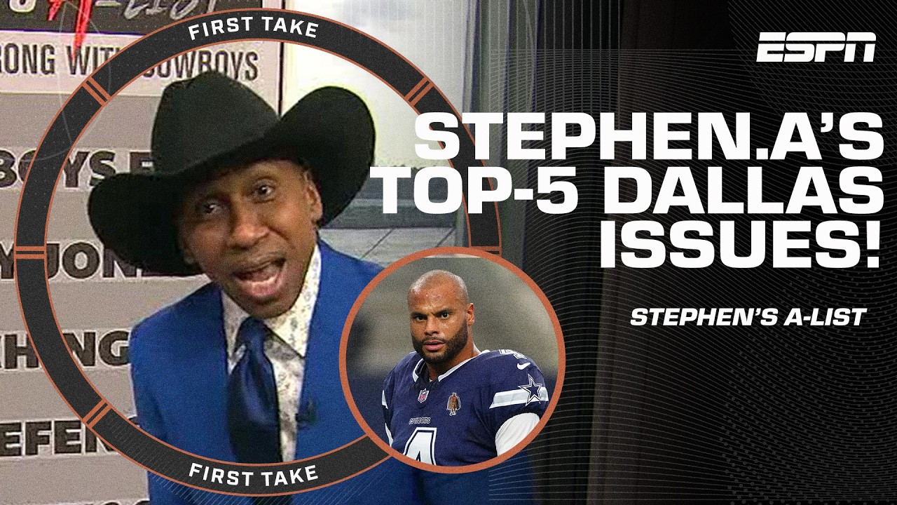 Stephen’s A-list: Top 5️⃣ things WRONG with the Dallas Cowboys! 🤠🚨 | First Take