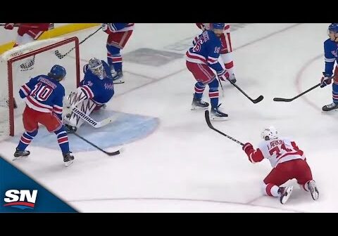 Red Wings' Justin Holl Finds Dylan Larkin For Buzzer-Beating Goal vs. Rangers