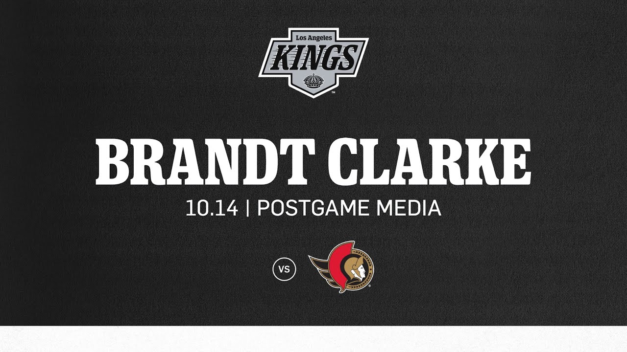 Defenseman Brandt Clarke | 10.14 LA Kings fall to Ottawa Senators in Overtime