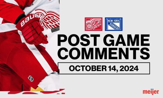 Dylan Larkin, Alex Lyon, Derek Lalonde Post Game | Oct. 14 vs NYR