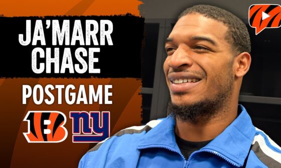 Ja'Marr Chase Reacts After Bengals WIN vs. Giants | NFL Week 6