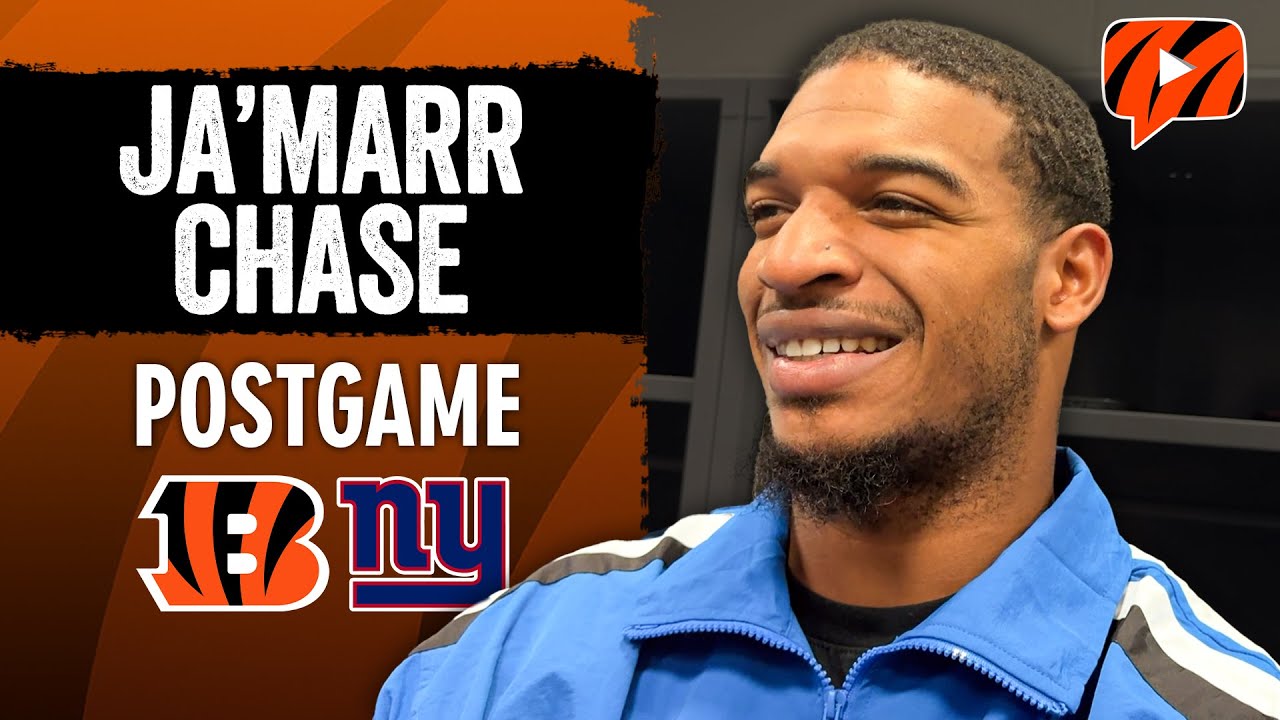 Ja'Marr Chase Reacts After Bengals WIN vs. Giants | NFL Week 6