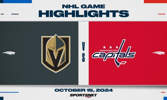 NHL Highlights | Golden Knights vs. Capitals - October 15, 2024