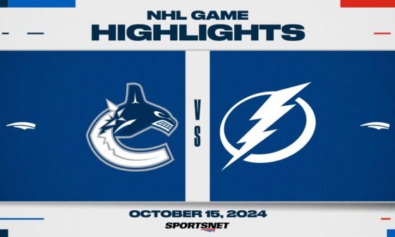 NHL Highlights | Canucks vs. Lightning - October 15, 2024