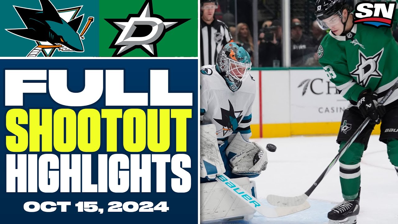 San Jose Sharks at Dallas Stars | FULL Shootout Highlights - October 15, 2024