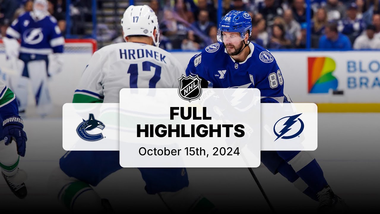 Canucks at Lightning | October 15, 2024 | NHL Full Game Highlights