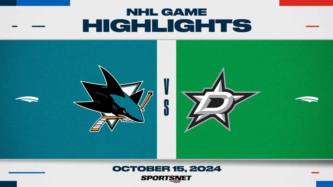 NHL Highlights | Sharks vs. Stars - October 15, 2024