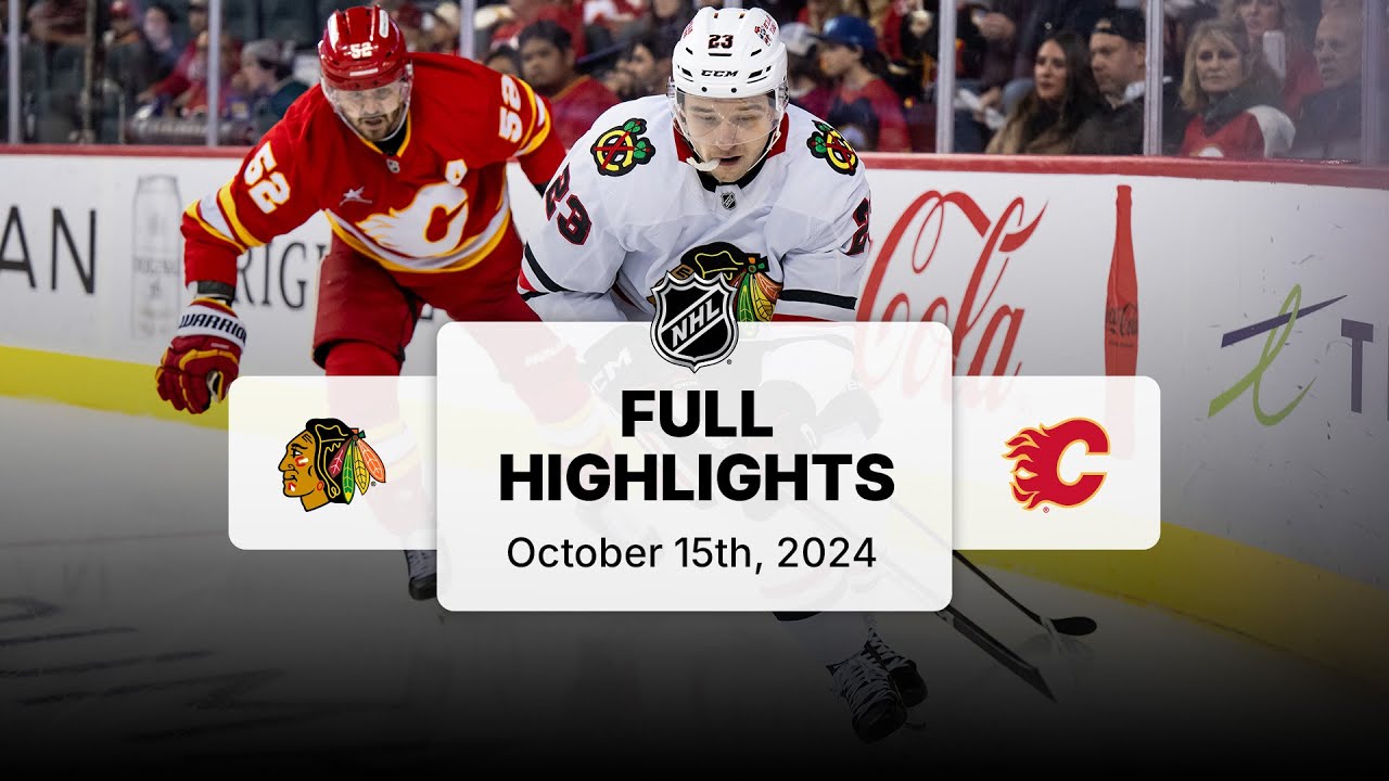 Blackhawks at Flames | October 15, 2024 | NHL Full Game Highlights