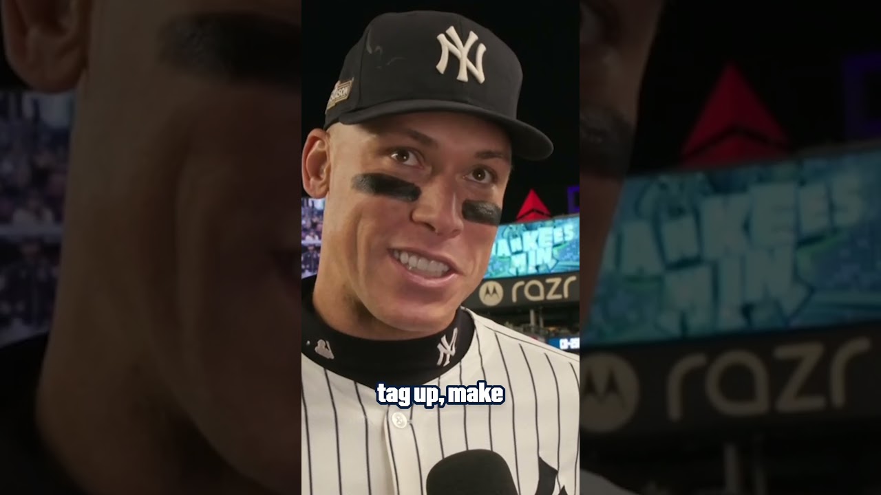 Gleyber tagging up at first on Aaron Judge's homer did not sit well with him 😂