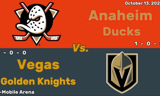 Anaheim Ducks vs Vegas Golden Knights | October 13, 2024 | All Goals