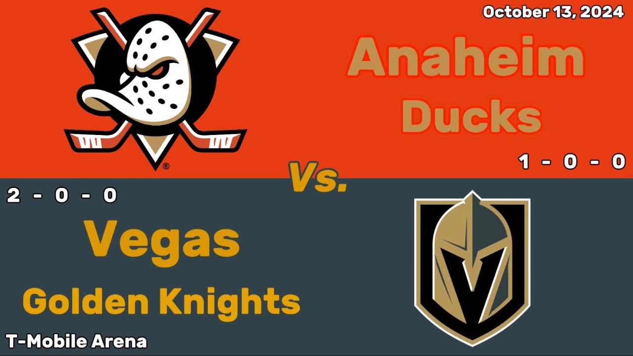 Anaheim Ducks vs Vegas Golden Knights | October 13, 2024 | All Goals