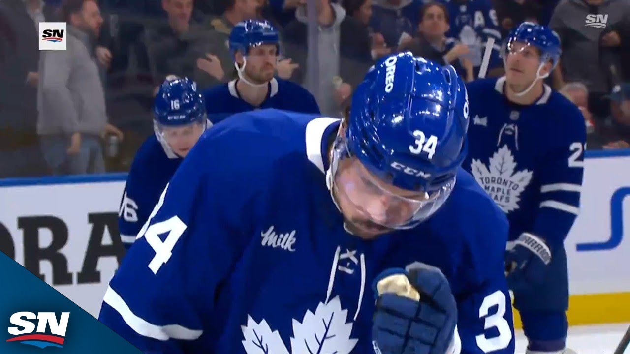 Maple Leafs' Auston Matthews Rifles First Goal As A Captain vs. Kings