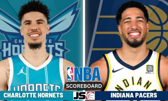 Charlotte Hornets vs Indiana Pacers | NBA Live Play By Play Scoreboard 2024