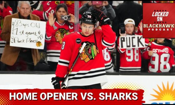 Chicago Blackhawks Home Opener vs. San Jose Sharks, + Does Lukas Reichel Play Tonight?