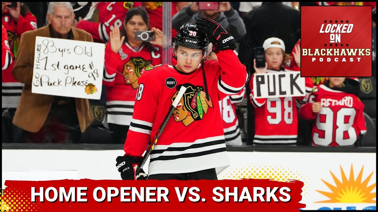 Chicago Blackhawks Home Opener vs. San Jose Sharks, + Does Lukas Reichel Play Tonight?