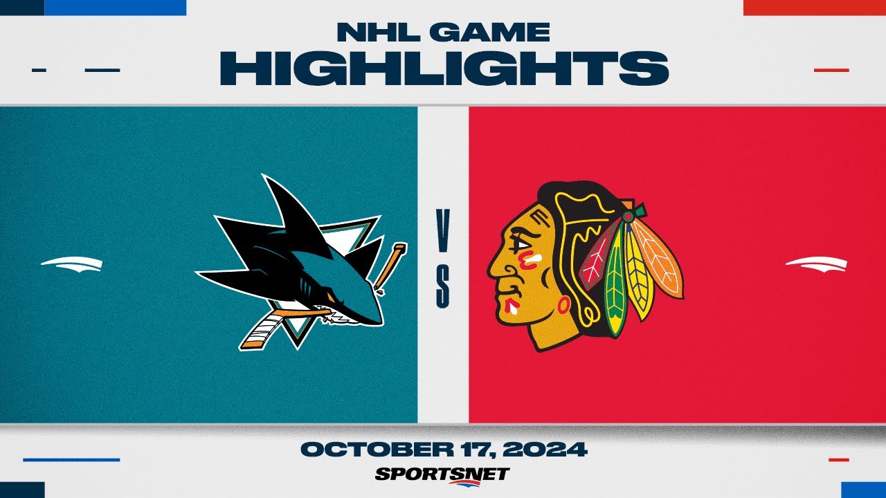 NHL Highlights | Sharks vs. Blackhawks - October 17, 2024