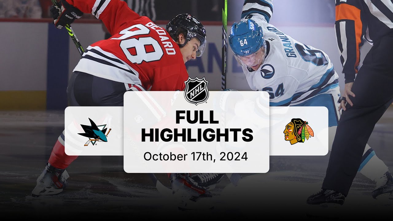 Sharks at Blackhawks | October 17, 2024 | NHL Full Game Highlights