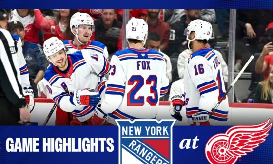 GAME HIGHLIGHTS | 2024-25: New York Rangers at Detroit Red Wings (10/17/24)