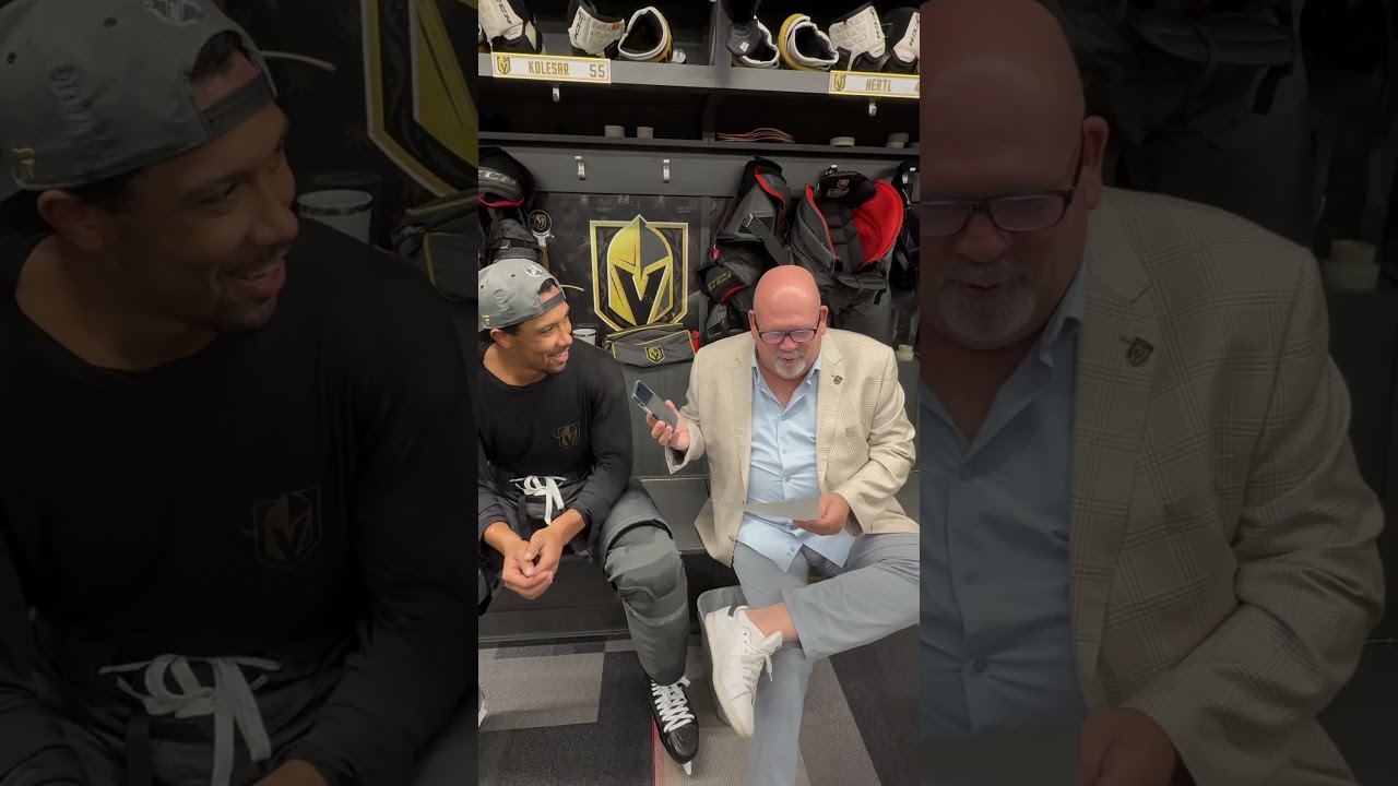 The Keegan Kolesar-Brett Howden bromance is amazing 🤩 #vegasborn #nhl #hockey