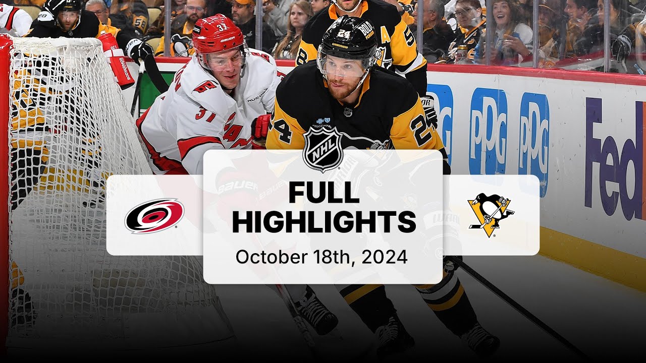 Hurricanes at Penguins | October 18, 2024 | NHL Full Game Highlights