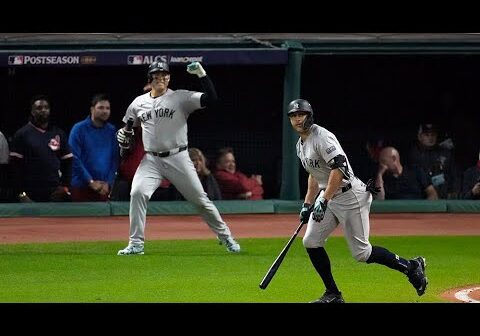 POSTSEASON GIANCARLO!! Stanton delivers a 3-run homer in ALCS Game 4!